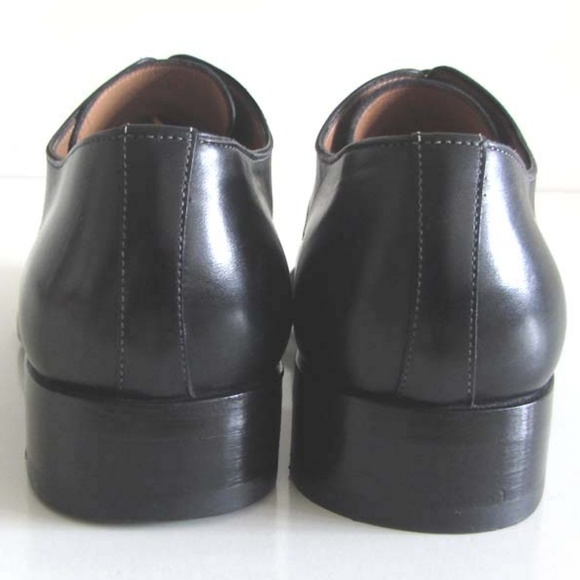 SANTONI Breden black moc toe derby shoes 9 oxfords main image 2